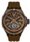 Nubeo NB-6075 Herren-Armbanduhr, Motiv: Space Messenger, Tourbillon, limitierte Auflage, mit Silikonarmband, 52 mm, dunkelbraun
