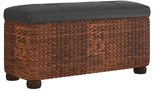 Gecheer Sitzbänke Bank mit Stauraum und Kissen 2 STK.Sitzbank Sitztruhe Aufbewahrungsbox Bettbank Flurbank mit viel Stauraum für Kissen Auflagen Decken,Dielenbank Wohnzimmerbank,Sperrholz Rohrkolben