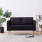 IKAYAA 2 Sitzer Sofa, Zweisitzer Sofa, 2er Couch, 2 Sitzer Couch, Couch 2 Sitzer, Stoff Schwarz