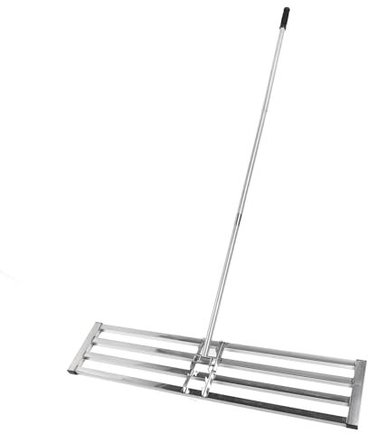 Râteau de Nivellement de Pelouse, Poignée de Niveleur de Pelouse en Acier Inoxydable, Râteau de Nivellement de Pelouse, Outil de Nivellement 47,2 X 10,2 Outil de Niveau de Pelouse