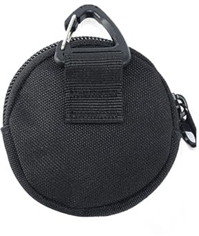 KGDUYC Wasserdichtes Oxford-Stoff Portemonnaie,Münzgeldbörse kleine,Runde Damen münzbeutel mit reißverschluss,Kleines münzportemonnaie mit Karabiner,Schlüsselaufbewahrungstasche, Kopfhörertasche