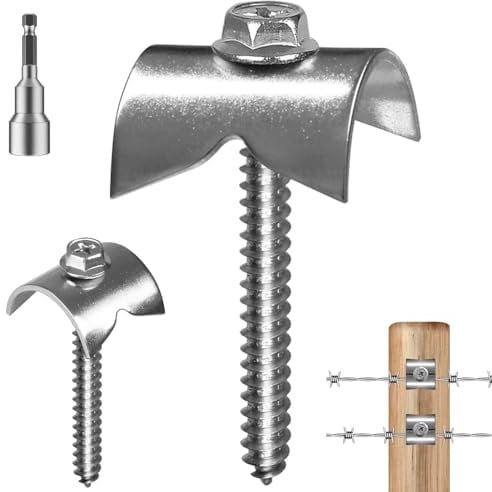 55 Pcs Fence Staples Stainless Steel 304 Fencing Staples & Wood Staples for Chicken Wire Fencing - Reusable U Nails, Heavy Duty Rust Proof Fence Nails for Farm, Garden, Chain Link Fence
