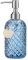 Topsky Glass Soap Dispenser with Siliver Metal Pump - 400ml Liquid Hand Soap Dispenser - Rustproof Pump for Kitchen & Bathroom, Great for Lotions, Essential Oil, Liquid Soaps Blue