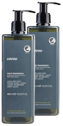 ANYAH Flüssigseife Handseife – Sanfte, feuchtigkeitsspendende Handpflege mit Rosmarin-Extrakt – Vegan, Hautfreundlich, Nordic Ecolabel Zertifiziert, 480 ml
