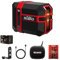 Funguard Red Laser Level Type-C Rechargeable Lithium Battery 360° Self Leveling Waterproof Outdoor Cross Line with Pulse Mode, Magnetic Bracket