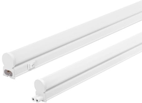 LED Unterbauleuchte Lichtleiste 120cm neutralweiß 4000K 1980lm flimmerfrei blendfrei mit An/Aus-Schalter, 60cm Netzkabel mit Euro-Stecker Typ C auf C7 & Montagezubehör, L1178xB23xH34mm