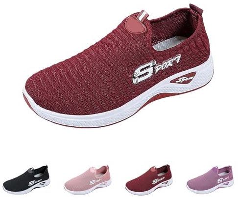 Scarpe Ortopediche Donna Pianta Larga Sandali Leggere Sportive Antiscivolo Spessore Suola Sandalo Estive Zeppa Morbida Sneakers Mesh Casual Elegante Scarpe da Camminata Ortopedici Cuscino d'Aria