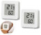 Set da 2 Mini Termometri LCD, Igrometro Digitale, Termometro Senza Fili, Misuratore di Umidità per Stanza del Bambino, Soggiorno, Ufficio, Serra (Bianco)