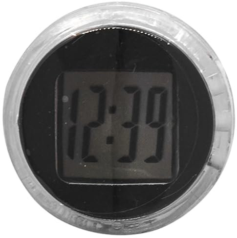 Orologio digitale da, da 1 pollice, multiuso, mini orologio adesivo per cruscotto auto, bici elettrica, da cross e altro, ganci da parete neri per appendere