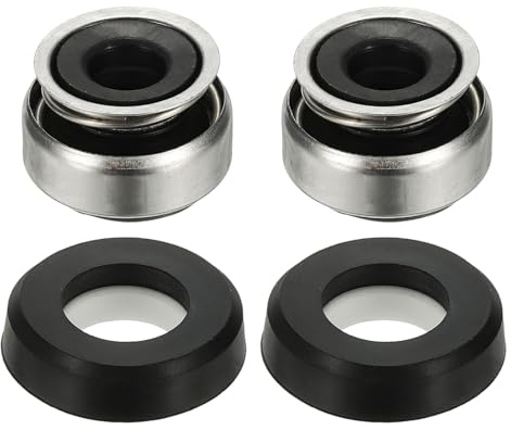 PATIKIL Mechanical Seal Kit, 2 Pcs 10mm / 0.4 Inch Gas Water Pump Replace Mechanical Shaft Seal Replacements Kit