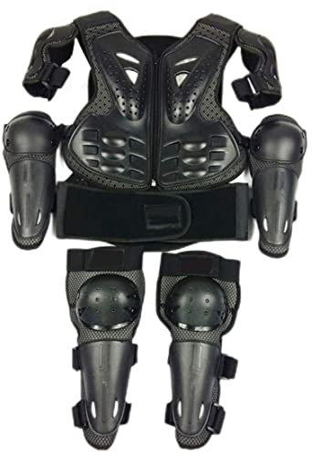 Chaleco antibalas para Motocross para niños de 5 a 13 años, con Rodilleras y Coderas, Equipo de protección para Motociclistas, Accesorios de Seguridad para Carreras y patinetas.