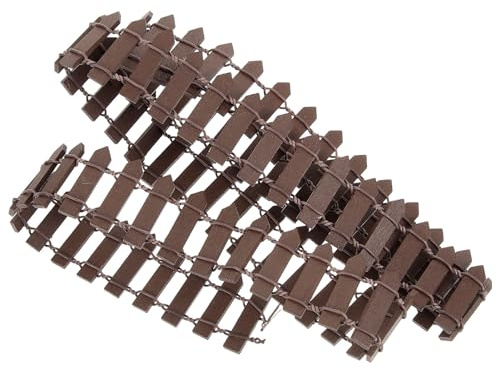 Generisch Kleiner Holz Miniaturzaun für Sukkulenten 1m Lang 3cm Hoch Brauner Gartenzierzaun für Kleiner Gärten und Blumentöpfe
