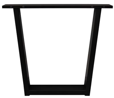 Skraut Home | Support | Tréteau | Pieds | en Forme de U | Métal | pour Plateaux de Table | 84x71 cm | Salon | Salle à Manger | Bureau | Couleur Noire