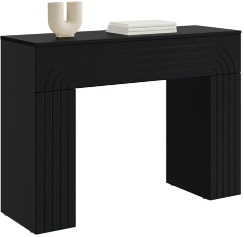 vidaXL Couchtisch Schwarz 102 x 35 x 75 cm Holzwerkstoff, Moderner rechteckiger Couchtisch, stylisches Möbelstück, praktische Wohnzimmereinrichtung, Robustes Holzdesign