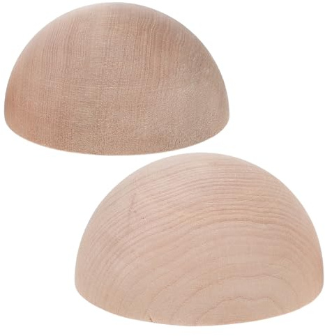 WRITWAA 2 stampi a Mezza Sfera per Argilla, stampi in Legno per Ceramica e Gesso per Ciotole, Piatti e vassoi Fai da Te, Diametro 9 cm/10 cm, Forniture artistiche per la Lavorazione a Caldo.