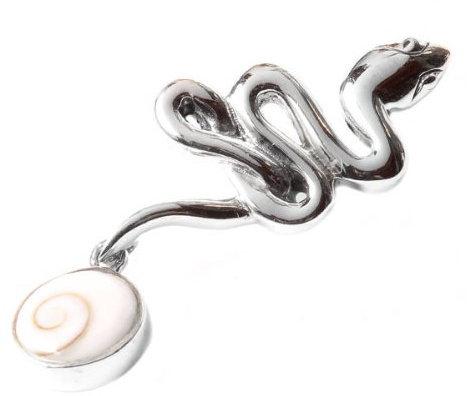 CHICNET Silberanhänger Schlange Shivaauge Anhänger Kette 925er Sterling Silber Unisex Shiva Auge Eye Schmuck