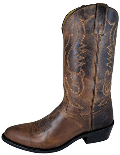 Smoky Denver Herren-Cowboystiefel, Leder, 30,5 cm, Braun