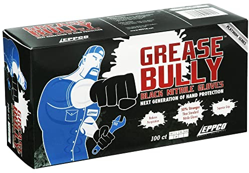 Kunzer Nitril-Einweghandschuhe Schwarz Grease Bully Größe XXL (Dispenser mit 100 Stück)