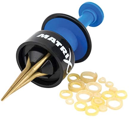 MATRIX SPRING LOADED PELLET FISHING BAIT BANDER TOOL WITH BAIT BANDS TACKLE