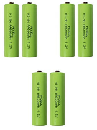 Akku aufladbare Batterie Ni-MH NiMH AA Mignon 1,2 Volt 600mAh Solar 6 STÜCK