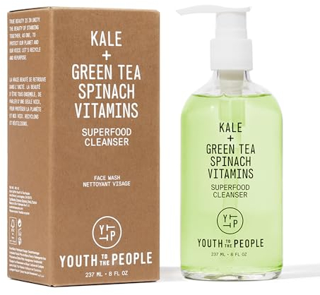 Youth To The People Youth To The People Grünkohl-Grüntee-Superfood-Gesichtsreiniger – Vegane Gesichtsreinigung mit Spinat, Vitamin C, EK – Nicht trocknender Gel-Schaumreiniger für alle Hauttypen – Cl