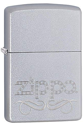 Zippo Scroll Lighter - Satin Chrome