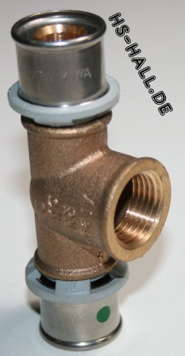 Viega Sanfix P Fosta Übergangs T-Stück 20 x 1/2 x 20 Pressfitting