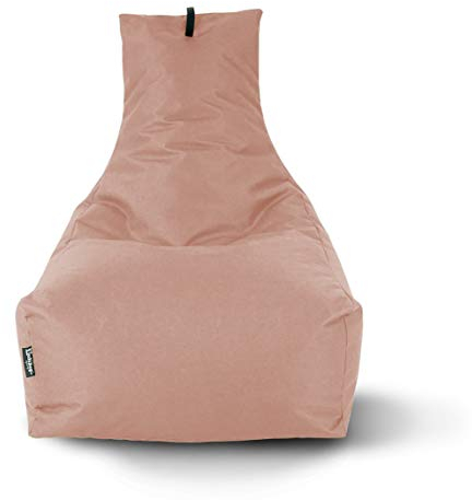 Lounge Sitzsack Liege Beanbag 32 Farben wählbar 90cm(Ø) Rückenlehne Bodenkissen Indoor Outdoor Sitzsäcke Gaming Kinder Bean Bag Erwachsene Riesensitzsack gefüllter Sessel (Puderrosa)