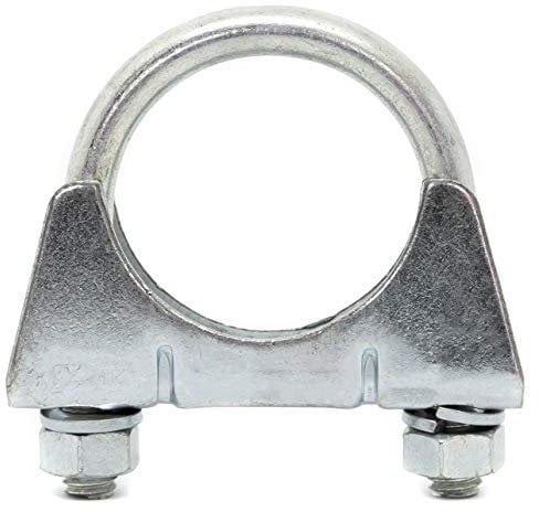 48mm Heavy Duty Exhaust Clamps U Clamps for Exhaust U Bolts for TV Aerial Pipe (Pack of 2)