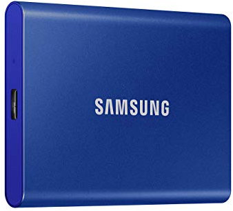 Samsung T7 SSD portatile da 1 TB - Fino a 1050 MB/s - USB 3.2 unità a stato solido esterna, blu (MU-PC1T0H/AM)