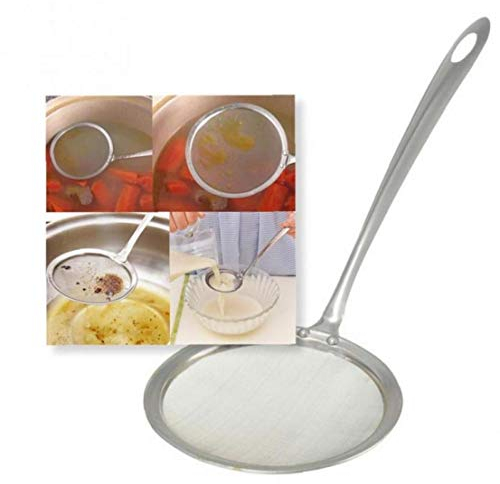 Casecover 1pc Skimmer Spoon Stainless Steel Fine Mesh Wire Oil Colander Strainer Sieve Sifter for Grease Gravy and Foam