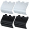 Lot de 4 couvercles de batterie de rechange en plastique pour télécommande sans fil Xbox Series X/Series S Noir et blanc