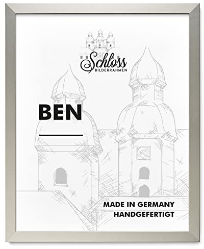 Schloss BILDERRAHMEN Ben 30x40 cm, Dekor Alu gebürstet