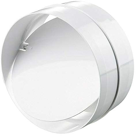 NESVENT Connector with Backdraught Shutter 100mm - 4 inch Non-Return Damper Flap to Connect Duct Pipe or Flexible Ducting Hose Backdraft Stopper Backflow Valve Connector