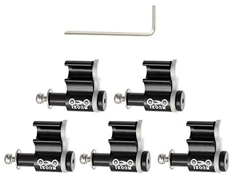 Colcolo 5pcs Aluminum Alloy Bike Cable Clips Brake Cable Housing Clip Cable Hose Guide Clamps for Brake Derailleur Cables, Black