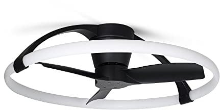 Ventilador NEPAL MINI negro con motor DC led dimable Mantra
