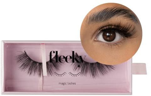 fleeky Magic Lashes - Vegane & tierversuchfreie fake Lashes für deinen perfekten Augenaufschlag on fleek, künstliche Wimpern zum Kleben aus Synthetikhaar (just lashes, Sugar)