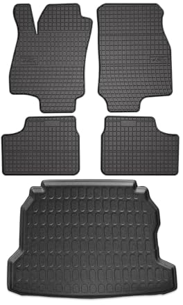 OMAC Fußmatten & Kofferraumwanne Set kompatibel mit Opel Astra G Schrägheck 1998-2005 Gummi 5X
