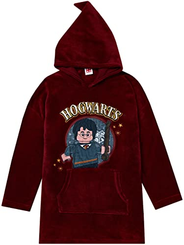 LEGO Harry Potter Kinder Übergroßer Fleece-Lounge-Kapuzenpullover Rot Einheitsgröße