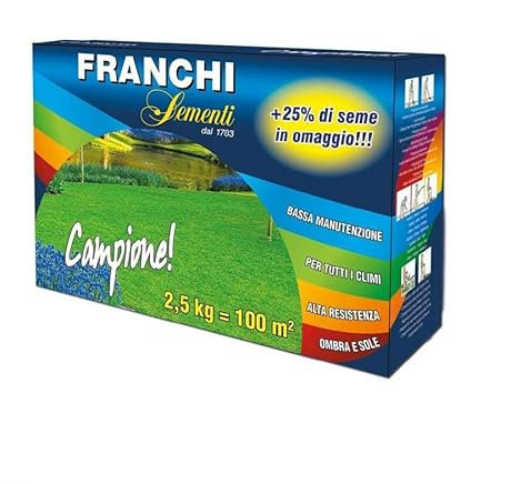 SEMENTi PER TAPPETI ERBOSI MISCUGLIO CAMPIONE KG. 2,5 FRANCHI SEMENTI