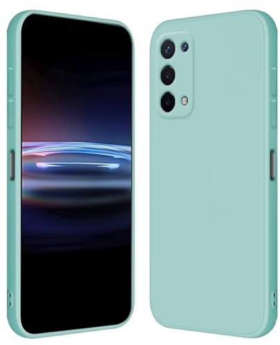 RankOne Hülle für Oppo A54 5G / Oppo A74 5G (6.5 Inches) Weiche TPU Silikonhülle - Helles Cyan