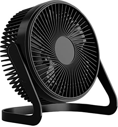 tinysiry Ventilador de Escritorio pequeño, miniventilador de Escritorio Giratorio de 360 Grados con 5 aspas, Ventilador eléctrico Personal Ajustable para Oficina en casa, Alimentado por USB,