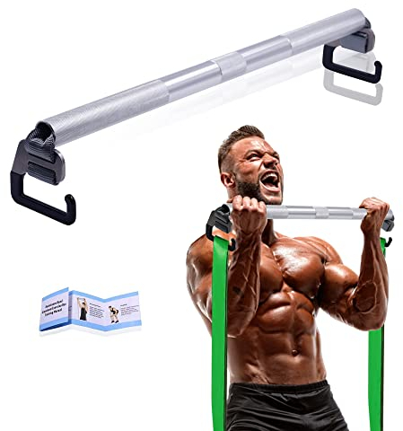 J Bryant Widerstandsband, 54,9 cm, mit großem Haken, robuste Stange, Kniebeugen, Ganzkörper-Krafttraining, tragbares Heimtrainingsgerät