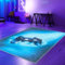 Teppich-Traum Gaming Teenager Teppich beeindruckend modernem Joystick schwarz blauem neon-farbigem Strahl 120 x 170 cm