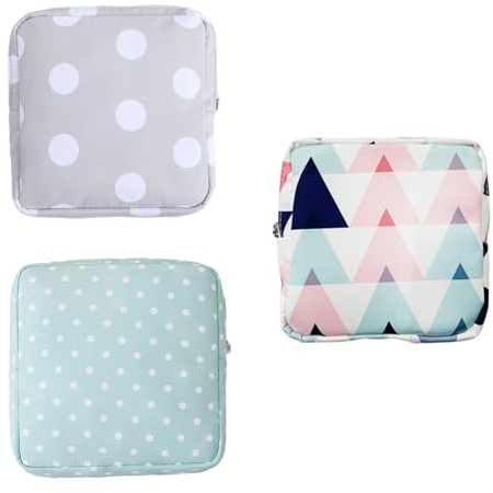 Hoshisea 3 Stück kleines Täschchen, Erste Periode Set Mädchen, Tampon Aufbewahrung, Wird verwendet, um Sanitärservietten, Kosmetik, Veränderung zu Speichern