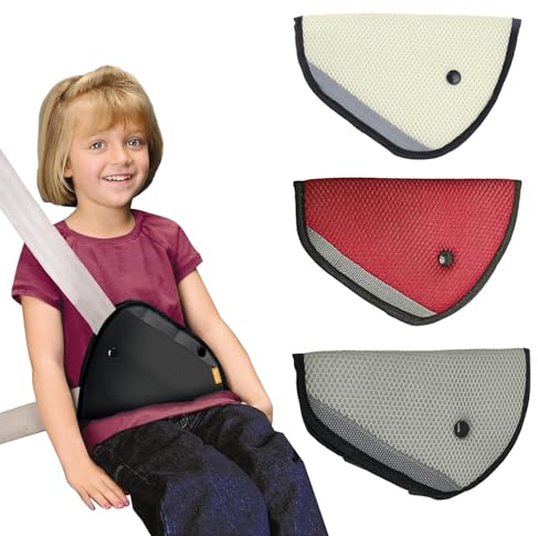 3 Pièces Ajusteur Ceinture Sécurité Ajusteur Housse Sécurité, Ajusteur Ceinture Enfant Harnais Repositionner Sangle pour Sécurité Travel Protege Securite Enfants et Adultes