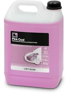 ERRECOM Pink Cool, Liquido Radiatore Rosa -20°C/+106°C, antigelo G12+, G12++ con Pacchetto inibitore Si-Oat 100% silanizzato, Pronto all’Uso, 5 Litri