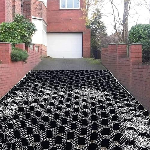 ELzEy Voie de géogrille, pavé perméable à Grille de Sol Pliante, adapté au Gravier de Tourbe, à la Pierre concassée et au Sol calcaire (Size : 4m x 6m (13ft x 19.5ft))