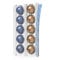 GALVANOX Wall Mounted Holder for Nespresso Vertuo Pods Organizer, 10 Capsule Stick On with Adhesive Backing - Low Profile Vertuoline Wall Mount, Under Cabinet (Clear Acrylic)