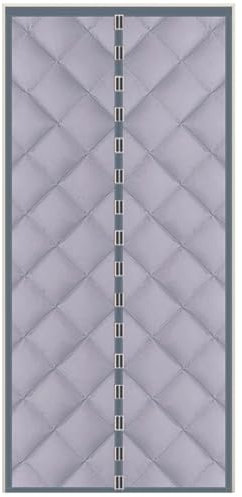 SePkus Cortina Térmica Magnética, Cortina De Puerta Aislamiento Acústico,Cortina De Algodón Gruesa con Térmica Y Aislante Insonorizante Impermeable Aislamiento Cortina (Light Gray 90cmx210cm)